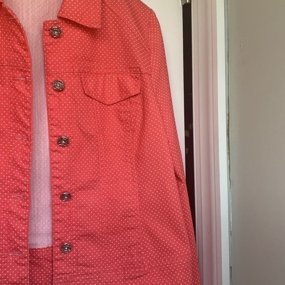 Roz & Ali Polk-a-dot Jacket Size Medium - Picture 12 of 15